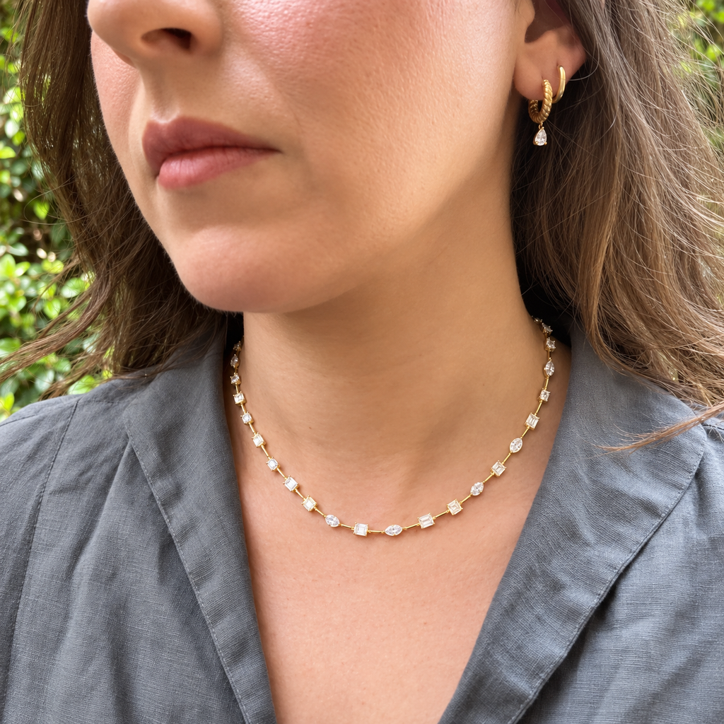 Fiona Emerald, Marquise, Oval Lab Diamond Necklace 10.56 CT