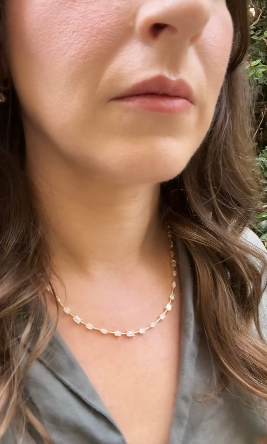 Fiona Emerald, Marquise, Oval Lab Diamond Necklace 10.56 CT