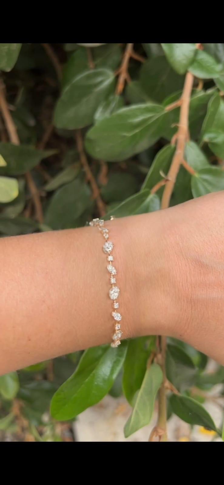 Multi Shape Lab Diamond Bracelet