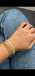 8 Cttw Flexible Round Lab Diamond Bracelet