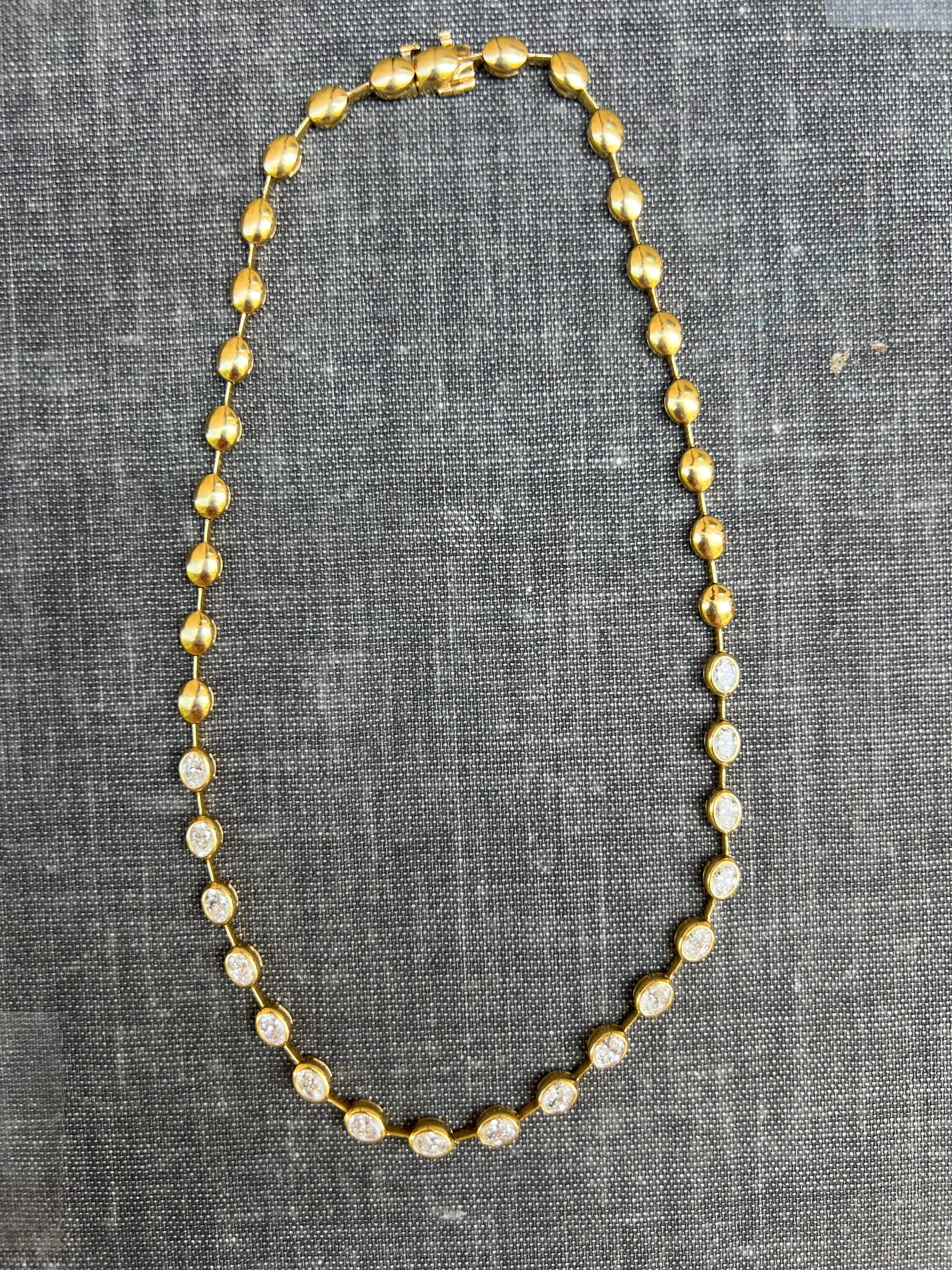 Freyja 18k YG Articulated Diamond Necklace